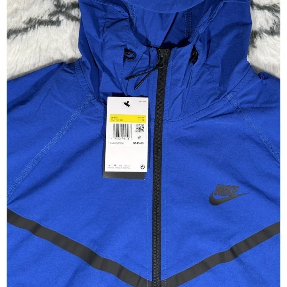NIKE Tech Woven Windrunner Full-Zip Jacket Blue Men's Sz S *NEW* HM7151-480 $145